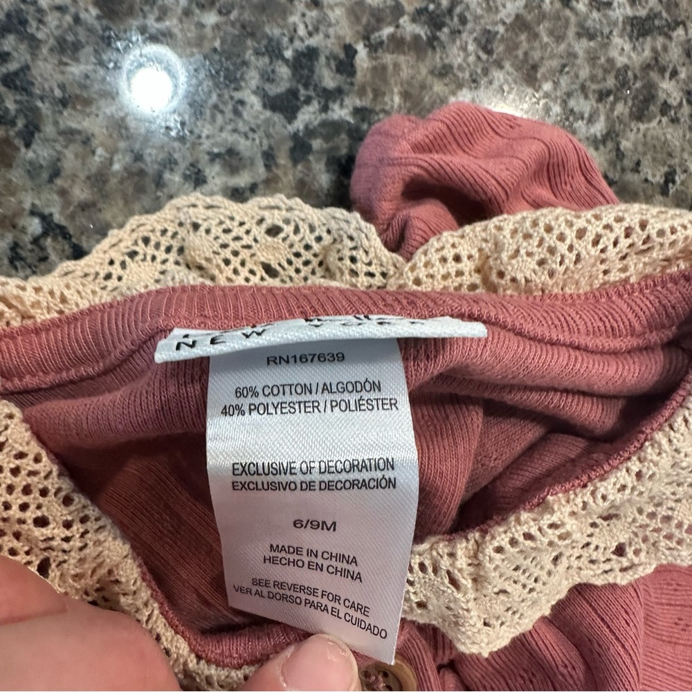 Nicole Miller 6-9 Month Pink Bodysuit Onesie - Picture 4 of 4